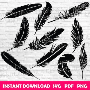 Feathers svg Feather svg Feather Cricut Feather Clipart Feather Vector Feather silhouette Feather svg bundle Feather svg cut Feathers Cricut