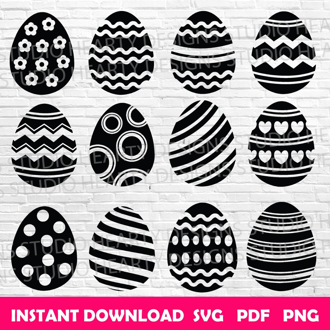 Easter Eggs SVG Bundle: Decorative Cut Files (digital Download) - Etsy