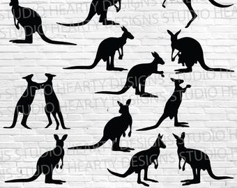Känguru SVG Bundle: Schneide Dateien für Cricut Silhouette (Digitaler Download)
