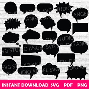 Speech Bubble svg Speech Bubble Cricut svg bundle Speech Bubble Clipart Speech Bubble Vector svg Speech Bubble silhouette Comic Bubbles set