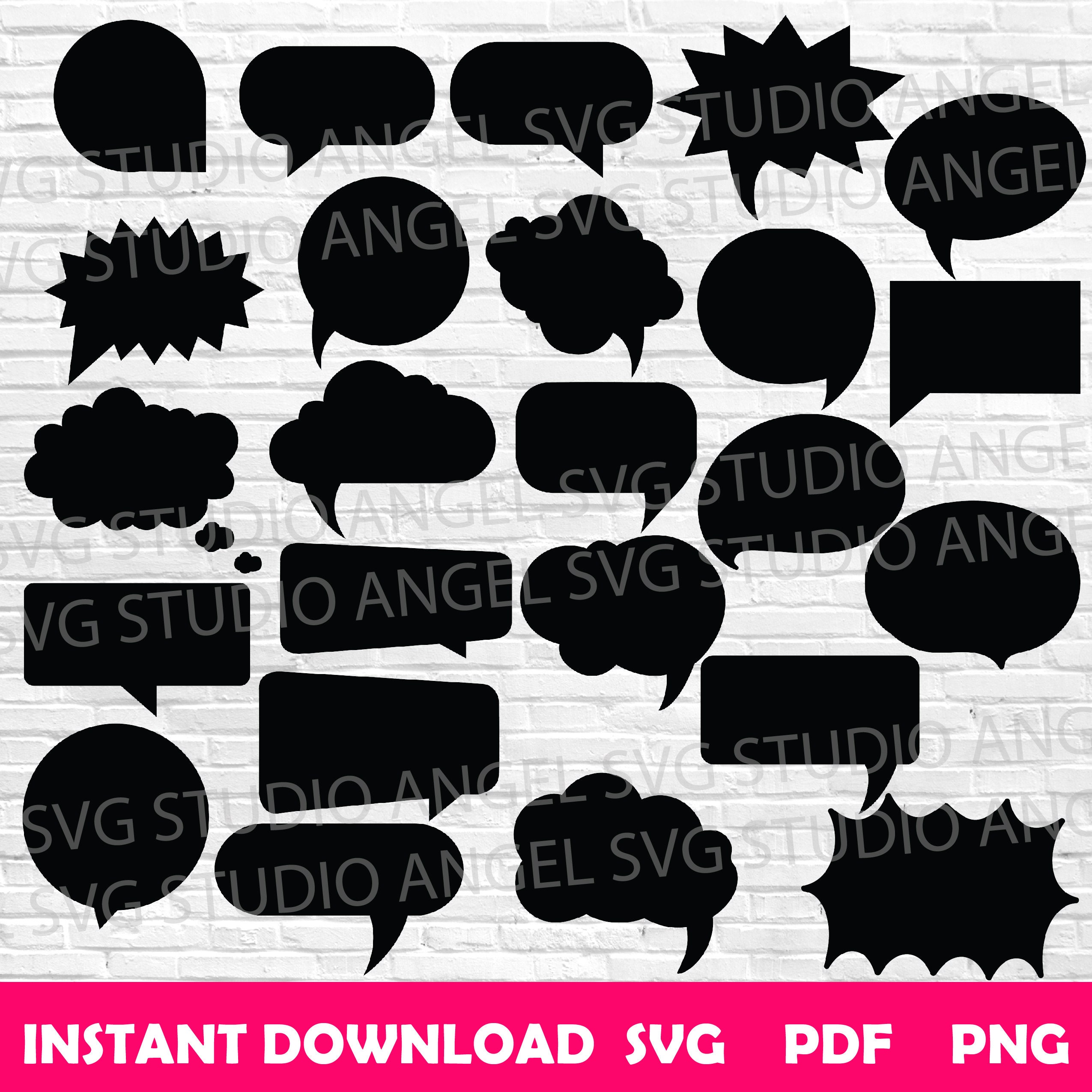 Speech Bubble Svg Speech Bubble Cricut Svg Bundle Speech Bubble Clipart ...