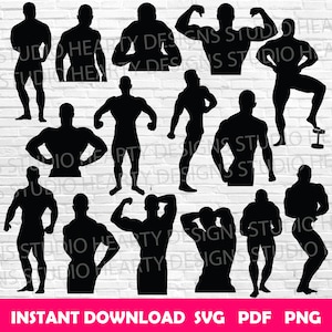Bodybuilder-Svg-Dateien Bodybuilder Cricut Bodybuilder-Svg-Bundle Bodybuilder-Svg-Schnittdateien Bodybuilder-Silhouette Bodybuilder- Vektor-Fitnesssvg