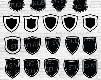 Shield SVG Bundle: Badge Cut Files (Digital Download)