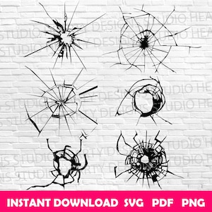 Cracked Glass svg Gebrochenes Glas svg Chipped Glass svg Cracked Glass Cricut Cracked Glass Vektor Gebrochenes Glas svg cut Cracked Glass svg