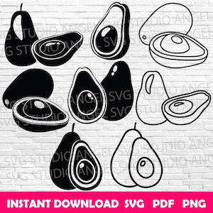 Avocado svg Avocados svg Avocado Cricut svg Avocado Clipart Avocado Vector svg Avocado svg cut files Avocado svg bundle Avocado silhouette