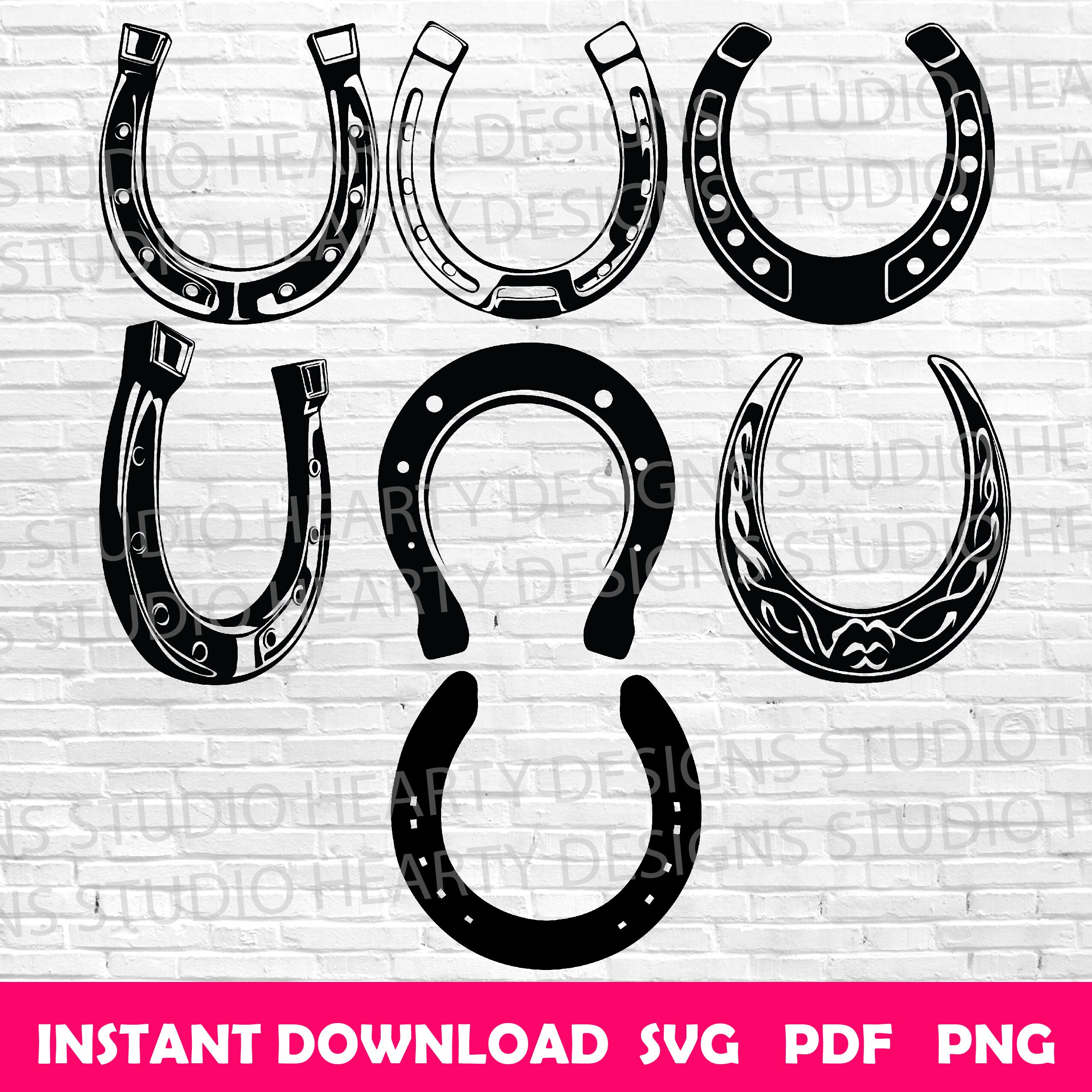 Horseshoe SVG Bundle: Cut Files, Clipart, Vector (digital Download) - Etsy, image size:2550x2550