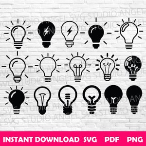 Glühbirne svg Glühbirne svg Glühbirne Cricut svg Glühbirne svg cut Akten Glühbirnen-vektors svg Glühbirnen-silhouette svg Glühbirne svg svg Glühbirne svg
