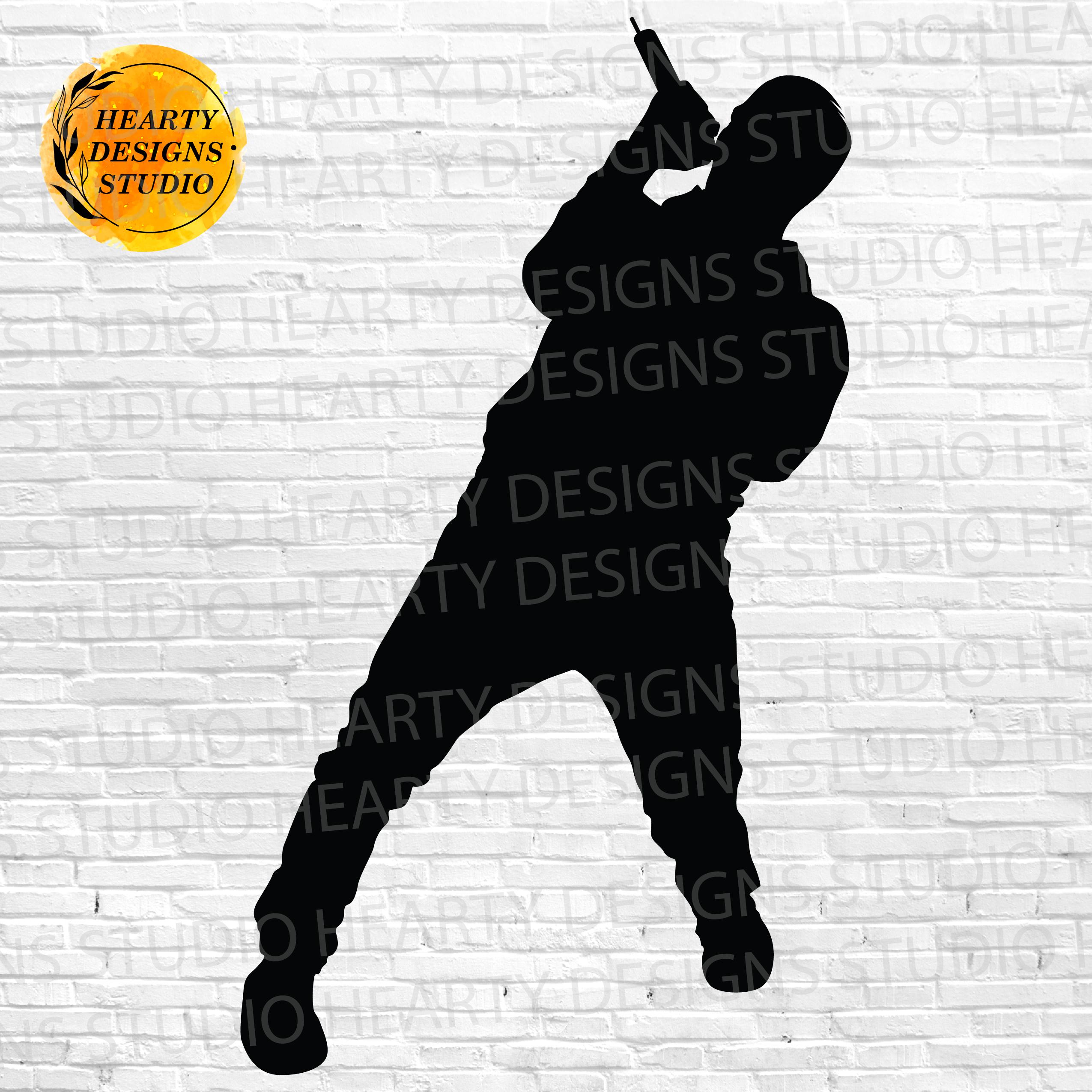Male Singer Silhouette SVG Bundle: Concert Stage Graphics (digital ...