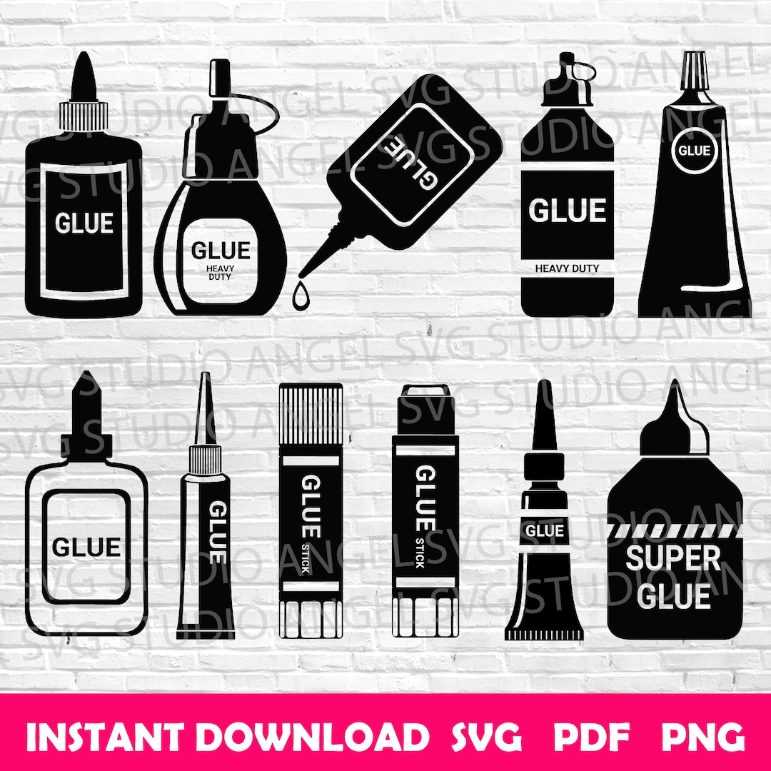 Glue Svg Glue Cricut Glue Vector Glue Svg Cut Files Glue Svg Bundle