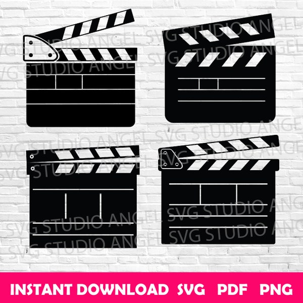 Clapperboard svg Clapboard svg Clapperboard svg bundle Clapperboard Cricut Time slate svg Clapperboard svg cut files Clapperboard silhouette