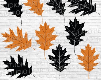 Autumn Oak Leaf SVG Bundle: Cut Files For Silhouette Cricut (Digital Download)