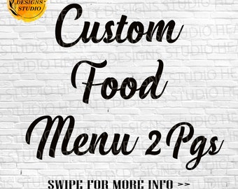 Custom Restaurant Menu Design: Cafe, Bakery, Food Menu (Digital)