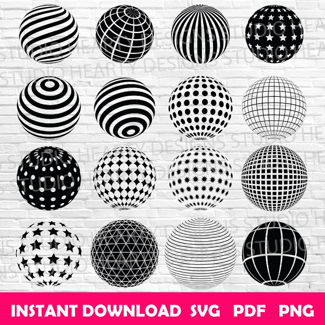 Sphere SVG Bundle: Geometric Clipart, Cut Files (digital Download) - Etsy