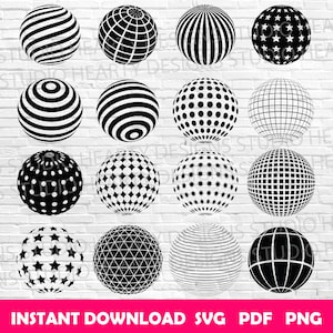 Sfera svg Sfere svg Sfera Cricut svg Sfera svg bundle Sfera Clipart svg Sfera Vettore Sfera svg file di taglio Sfera silhouette bundle