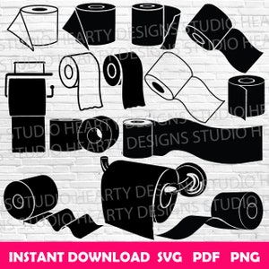 Toiletpapier svg toiletpapier svg toiletpapier Cricut toiletrol svg toiletpapier svg gesneden toiletpapier svg bundel toiletpapier silhouet