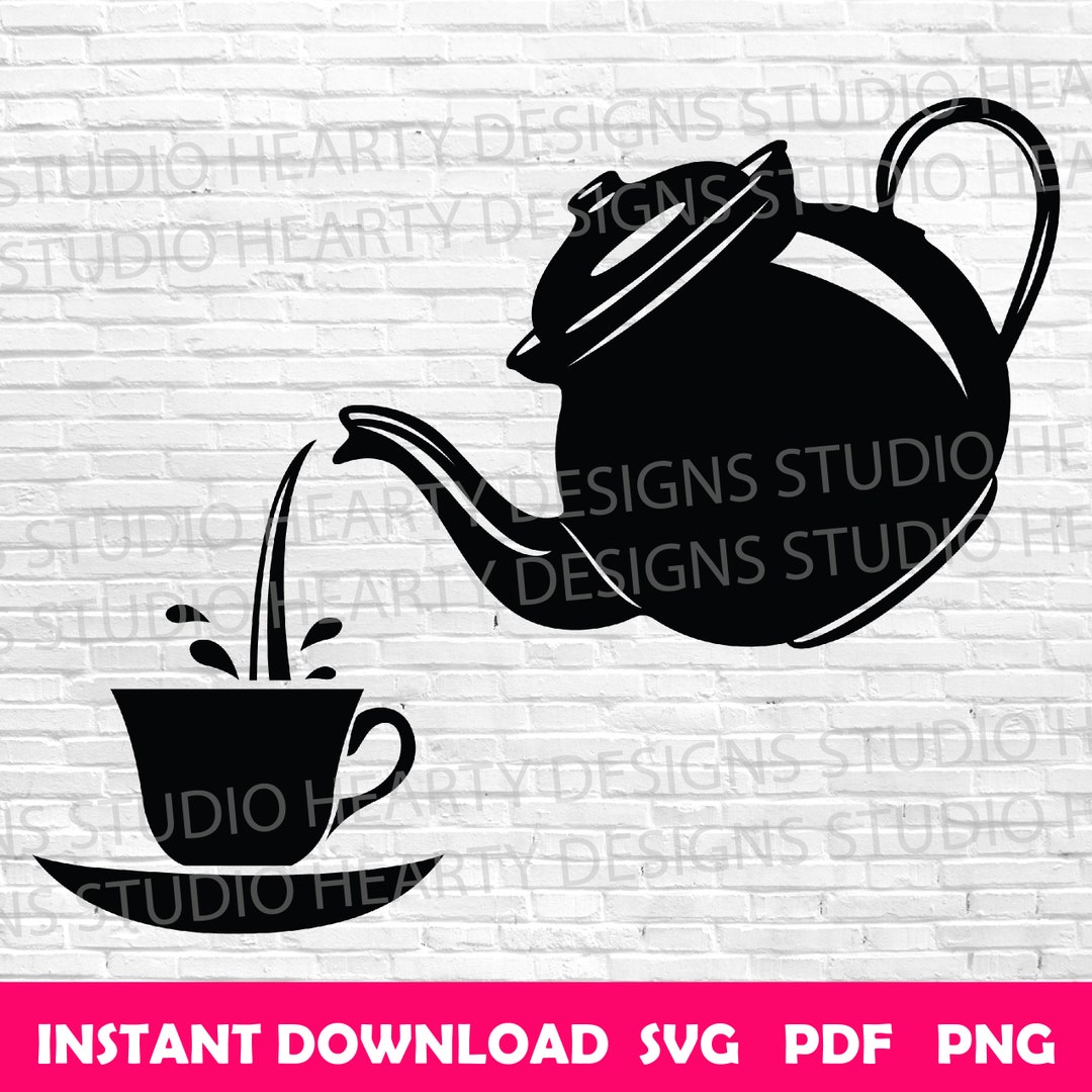 Teapot and Cup Svg Tea Cup and Pot Svg Tea Cup With Teapot Svg Teapot