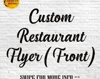 Custom Restaurant Flyer Custom Food Menu Flyer Custom Restaurant Menu Custom Graphic Design Restaurant Food Menu Design Customize designs