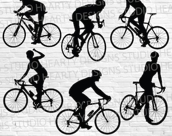 Cycling SVG Bundle: Cut Files For Silhouette Cricut (Digital Download)