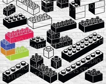 Building Blocks SVG: Bricks Game Vector Cut files for Cricut (Digital Download)