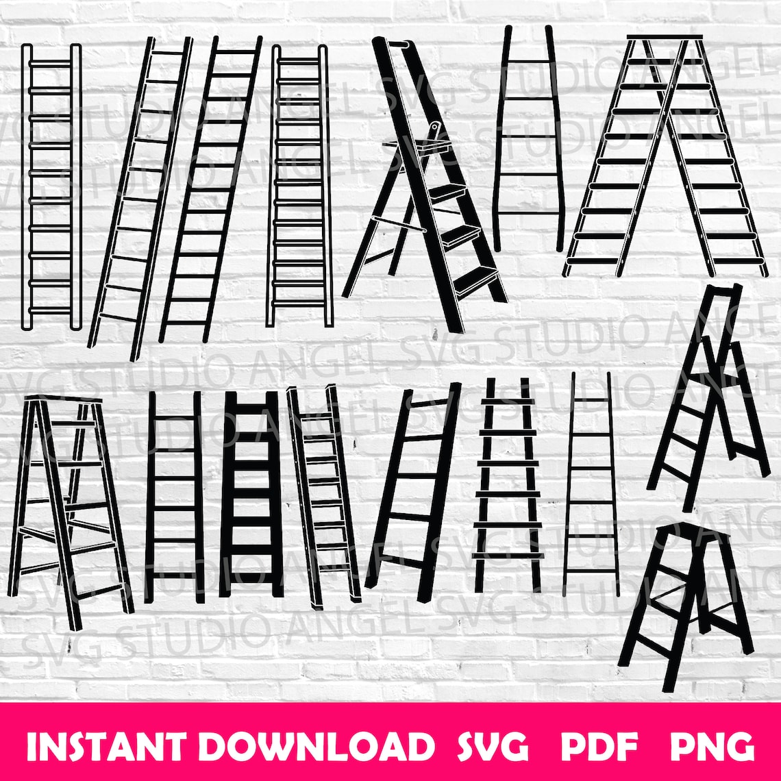Ladder Svg Ladder Cricut Svg Ladder Clipart Ladder Vector Svg Ladder