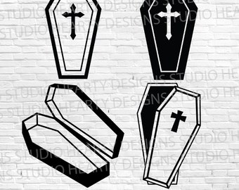 Coffin SVG Bundle: Funeral Box Clipart Vector cut files for Cricut (Digital Download)