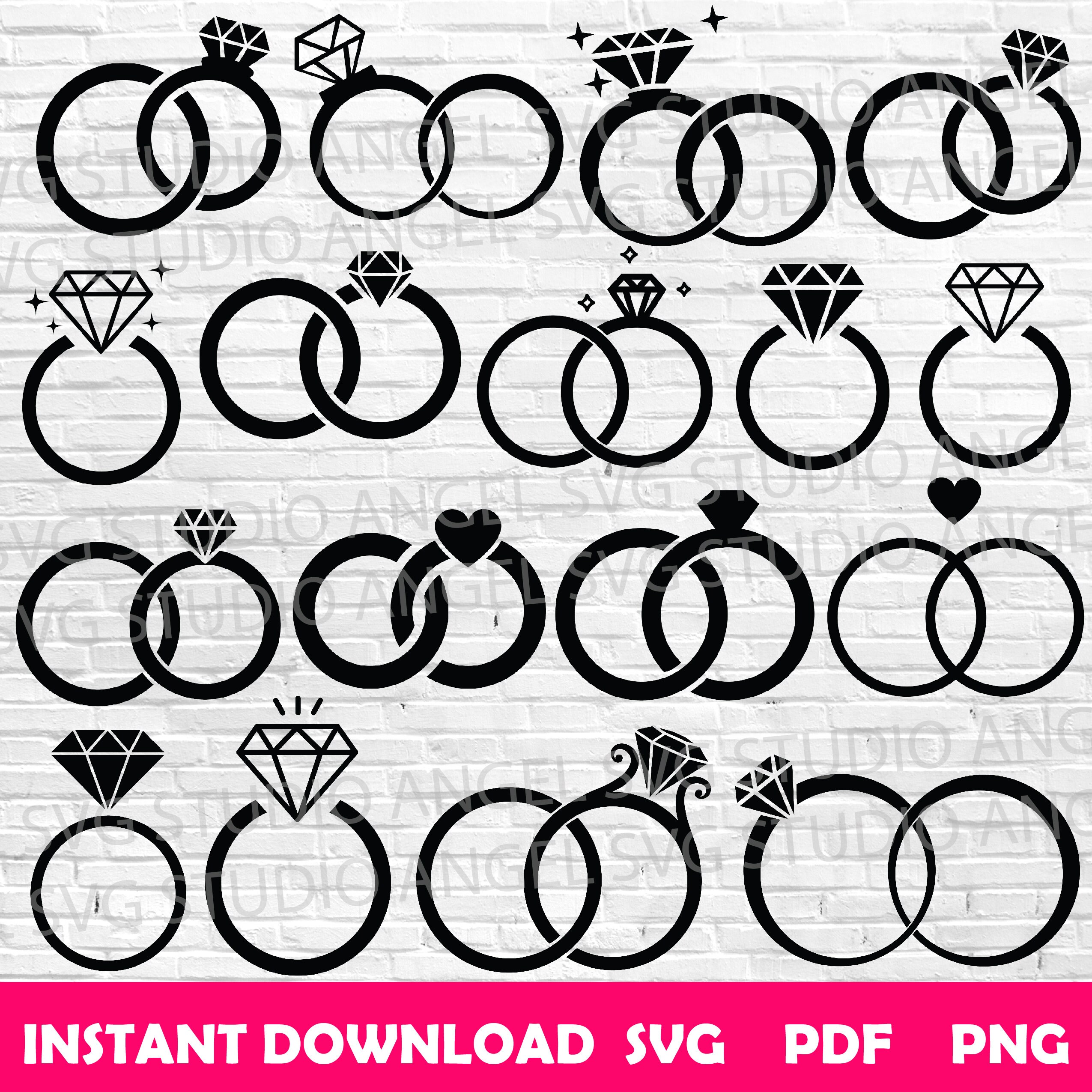 Wedding Ring Svg Wedding Ring Cricut Svg Bundle Wedding Ring - Etsy