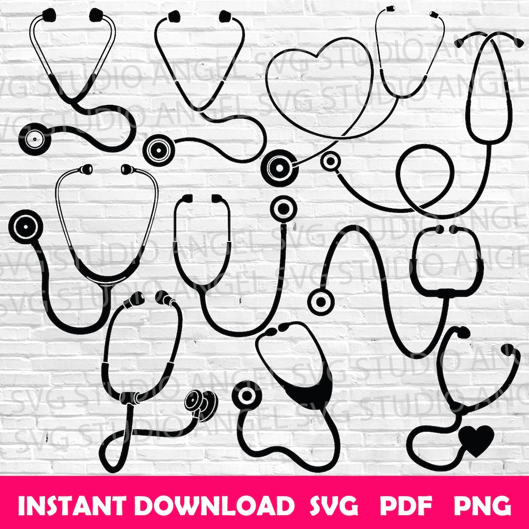 Stethoscope Svg Stethoscope Cricut Stethoscope Svg Cut Files
