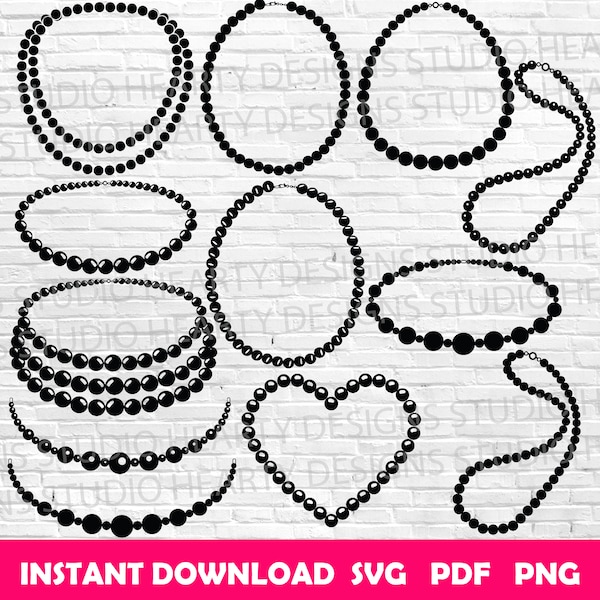 Pearl Necklace svg Pearl Necklace Cricut Pearl Necklace svg bundle Pearl Necklace svg cut file Pearl Necklace silhouette Pearl Neck wear svg