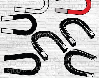 Horseshoe Magnet SVG Bundle: Cricut & Silhouette Cut Files (Digital Download)