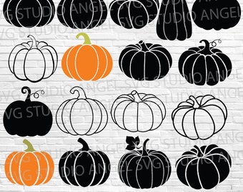 Pumpkin SVG Bundle: Cricut Cut Files Silhouette (Digital Download)