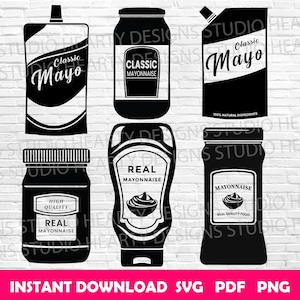 マヨネーズ svg マヨネーズ Cricut マヨネーズ svg カットファイル マヨネーズ ベクター マヨネーズ svg バンドル マヨネーズのシルエット マヨネーズのクリップアート