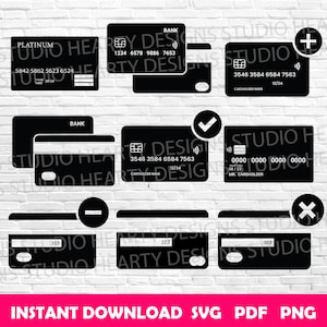 Carte de crédit svg carte de crédit bancaire svg carte de crédit Cricut carte de crédit vecteur carte de crédit silhouette carte de crédit svg coupe carte de crédit svg bundle