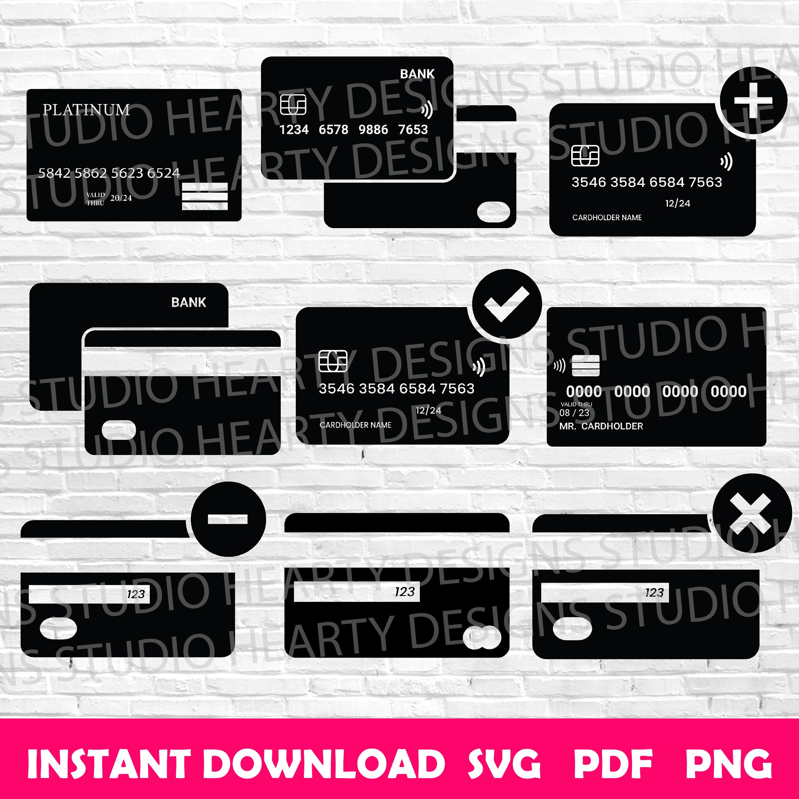 Credit Card Svg Bank Credit Card Svg Credit Card Cricut Credit Card