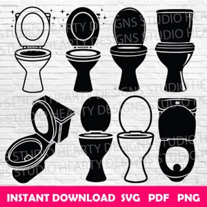 Toiletpot svg toiletbril svg toiletpot Cricut toiletpot vector toiletpot svg bundel toiletpot svg knippen toiletpot silhouet