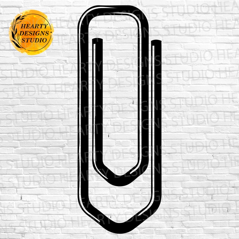 Paperclip Not Rounded Paperclip SVG Bundle: Clipart, Vector, Silhouette (digital Download ...