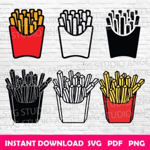 French Fries svg French Fries svg bundle French Fries Cricut svg French Fries svg cut file French Fries silhouette French Fries clipart svg