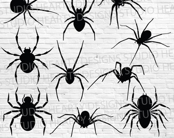 Spider SVG Bundle: Spider Cut Files, Clipart (Digital Download)