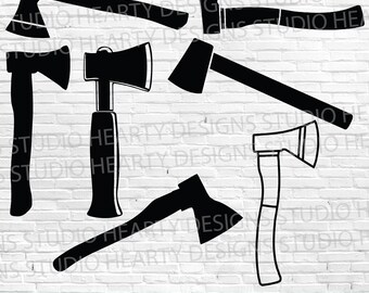 Axe SVG Bundle: Wood Axe Clipart, Cricut Cut Files (Digital Download)