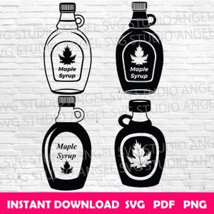 Ahornsirup Schneidedatei Ahornsirup Cricut Ahornsirup Flasche Ahornsirup Silhouette Ahornsirup Schneidedatei Ahornsirup Bundle Ahornsirup