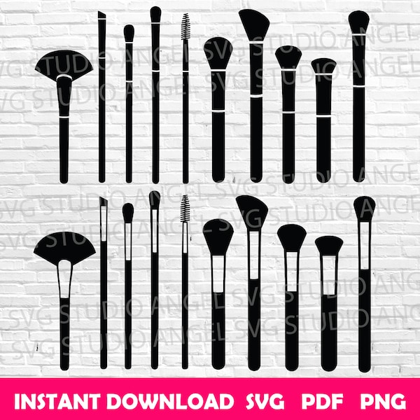 Makeup Brush svg Makeup Brush Cricut svg Makeup Brush vector svg Makeup Brush svg cut files Makeup Brush silhouette svg Makeup Brushes svg