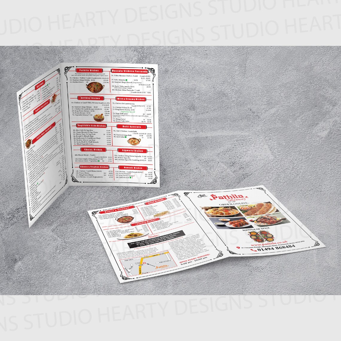 Custom Bifold Food Menu Design: Restaurant Brochure (digital Design) - Etsy