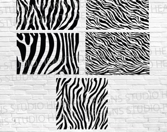 Zebra Stripes Pattern: SVG, PDF, PNG Files (Digital Download)
