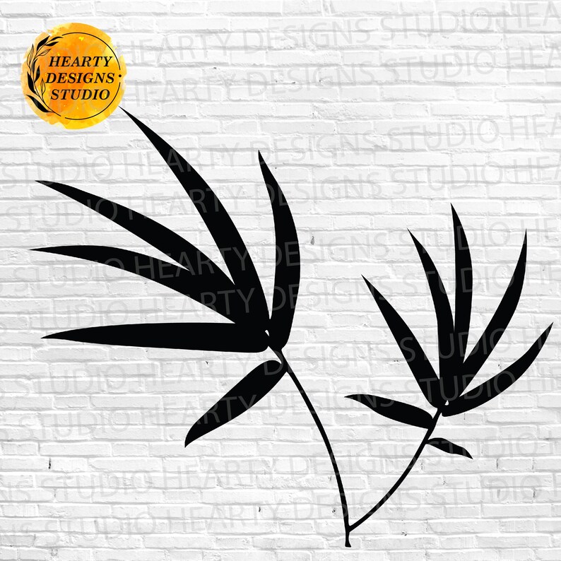 Bamboo Leaf SVG Bundle: Cut Files for Silhouette Cricut (digital ...