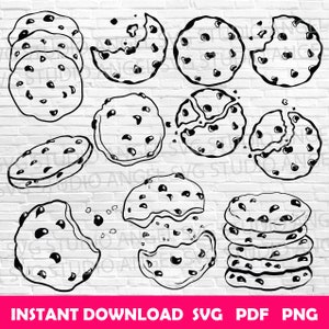 Cookies svg Cookies Cricut svg bundle Cookies Clipart Cookies Vector Crumbled Cookies svg Cookies svg arquivos de corte cookies crumbs svg Cookie
