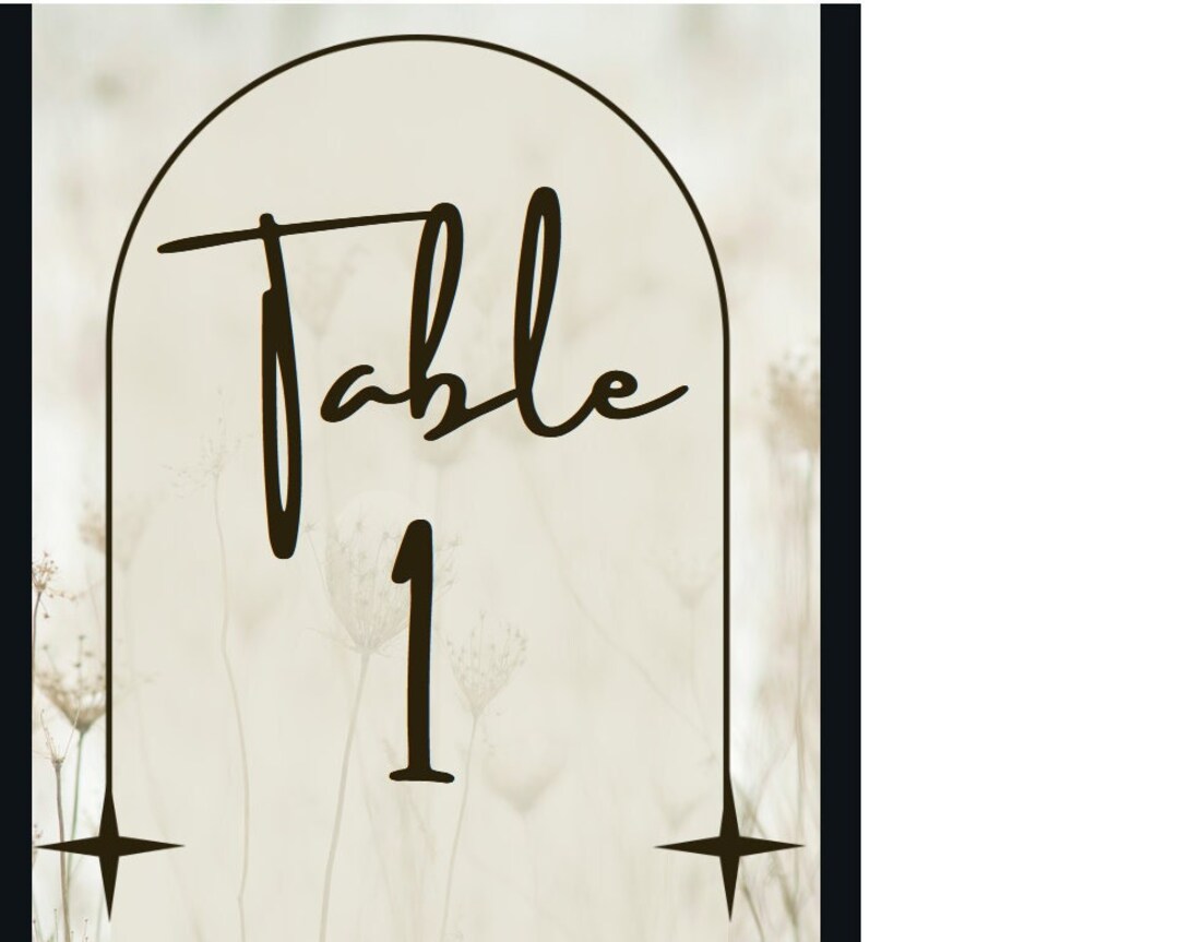 Table Numbers Template Minimal Table Numbers Minimal Wedding - Etsy