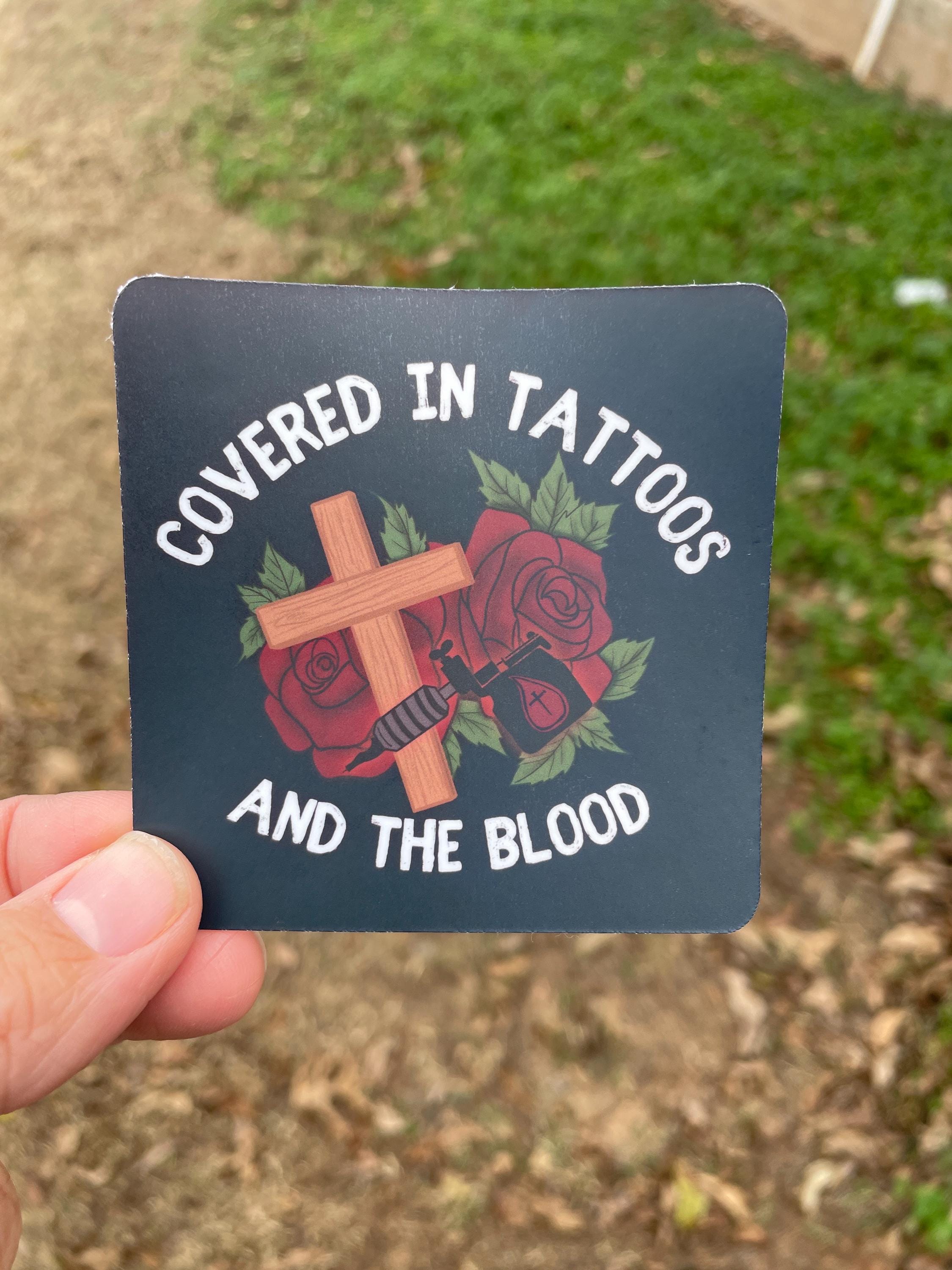 Waterproof Matte Christian Tattoo Sticker, image size:2250x3000