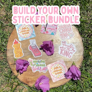 Build your own Christian sticker pack | Faith Based Sticker Bundle | Jesus stickers |  Bible Stickers Customizable Pack