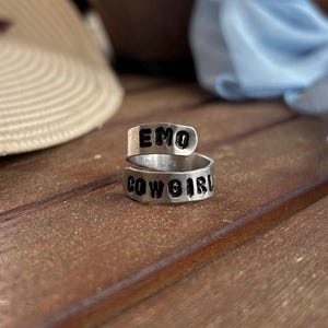 Megan Moroney Inspired Wrap Ring | Country Music Inspired | Am I Okay | Emo Cowgirl Emo Cowgirl