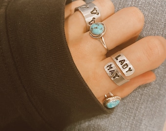Lady May Stamped Wrap Ring | Country Music Inspired