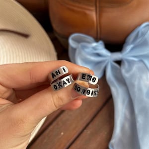 Megan Moroney Inspired Wrap Ring | Country Music Inspired | Am I Okay | Emo Cowgirl image 1